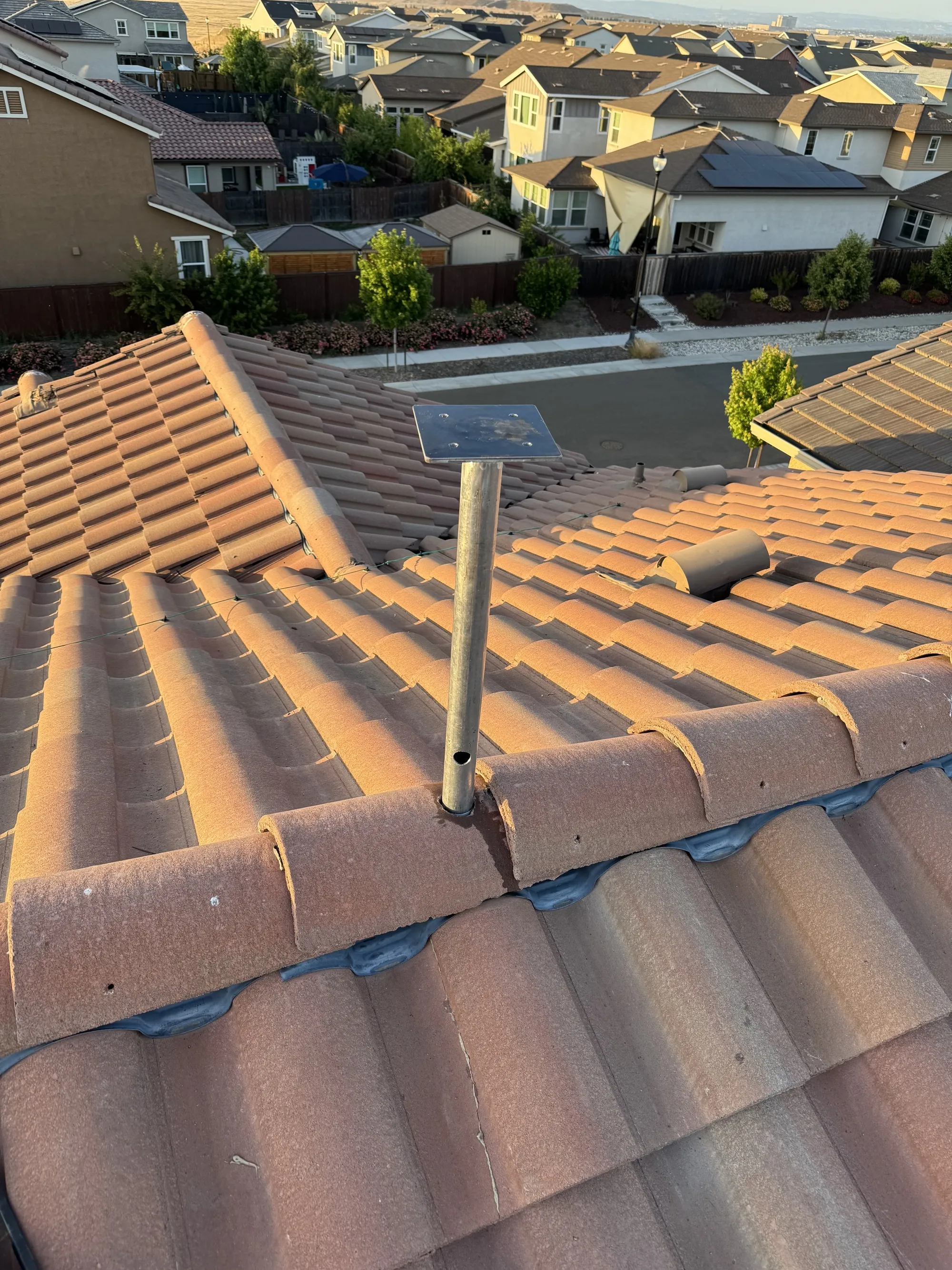 Installed pipe for rotor